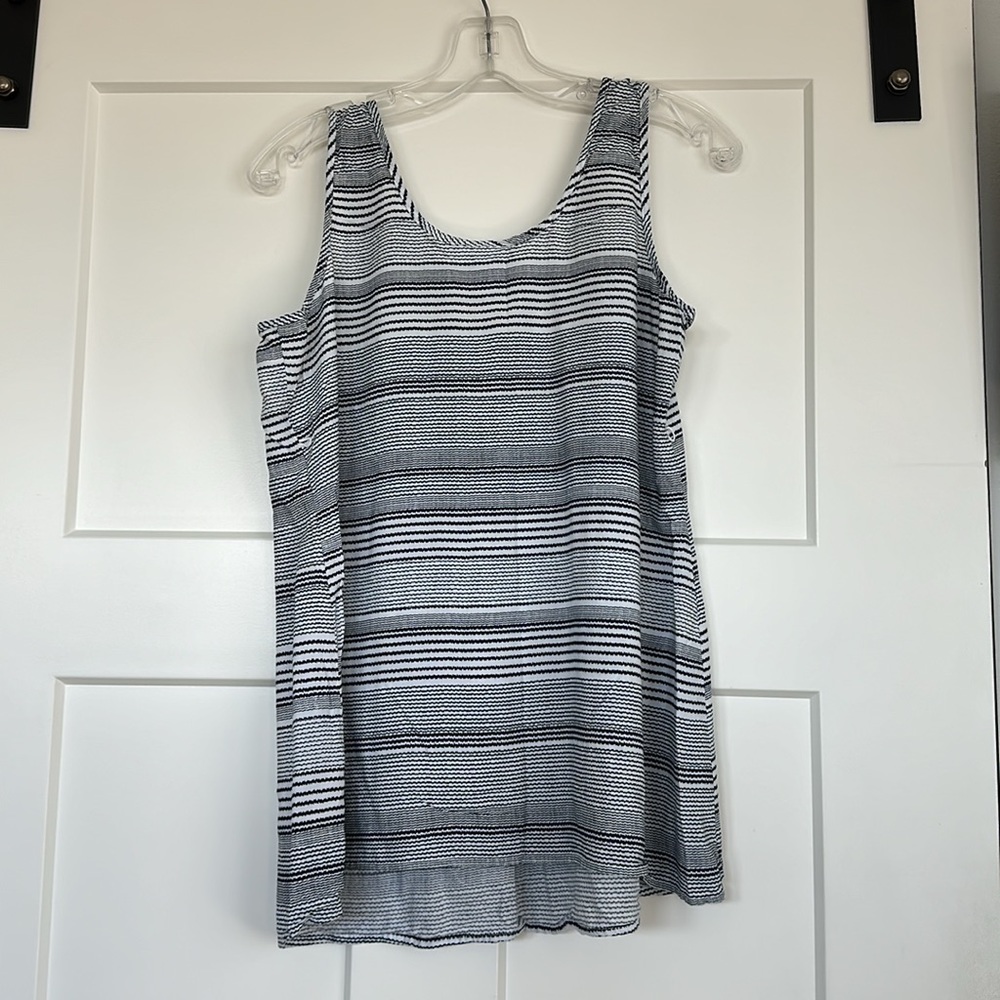 Navy/White Maternity Tank Top - Picture 2 of 3